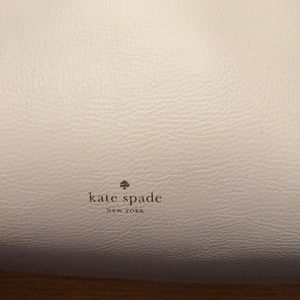 Kate Spade red and beige large tote with matching tassels